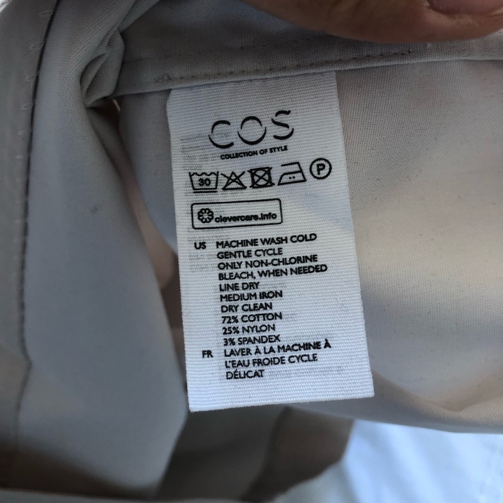 COS pale pink long sleeve bow shirt - Picture 6 of 6